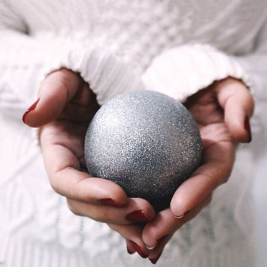 Northlight Set of 32 Silver Shatterproof 4-Finish Christmas Ball Ornaments