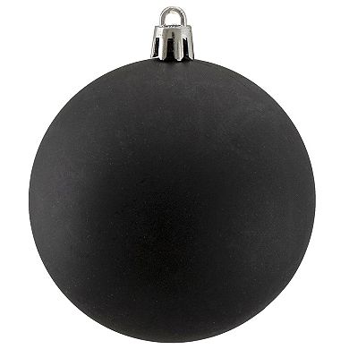 Northlight Set of 32 Black Shatterproof Matte Christmas Ball Ornaments