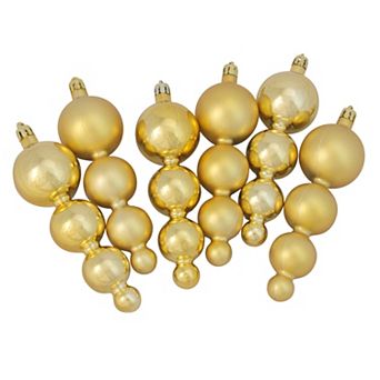 Northlight 6-Pack Vegas Gold Shatterproof 2-Finish Christmas Ornaments