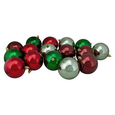 Northlight 32-Pack Reds and Greens Shatterproof 2-Finish Christmas Ball Ornaments