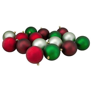 Northlight 32-Pack Reds and Greens Shatterproof 2-Finish Christmas Ball Ornaments