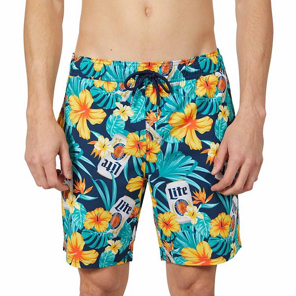 Big & Tall Trinity Coast Miller Lite 9in. Swim Trunks