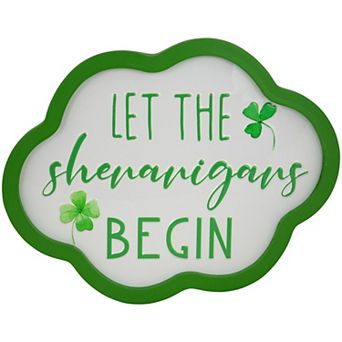 Northlight "Let the Shenanigans Begin" St. Patrick's Day Wall Sign