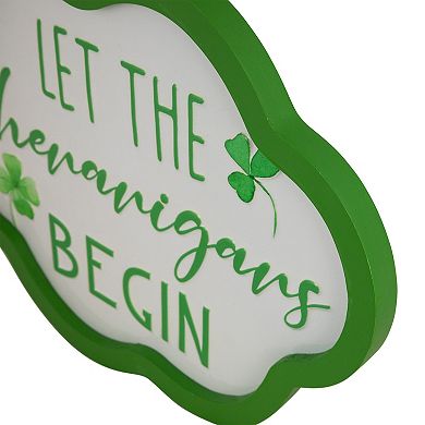 Northlight "Let the Shenanigans Begin" St. Patrick's Day Wall Sign