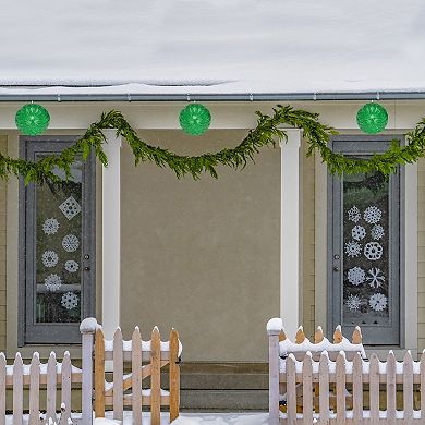 Northlight 6" LED Lighted Green Crystal Sphere Outdoor Christmas Decoration