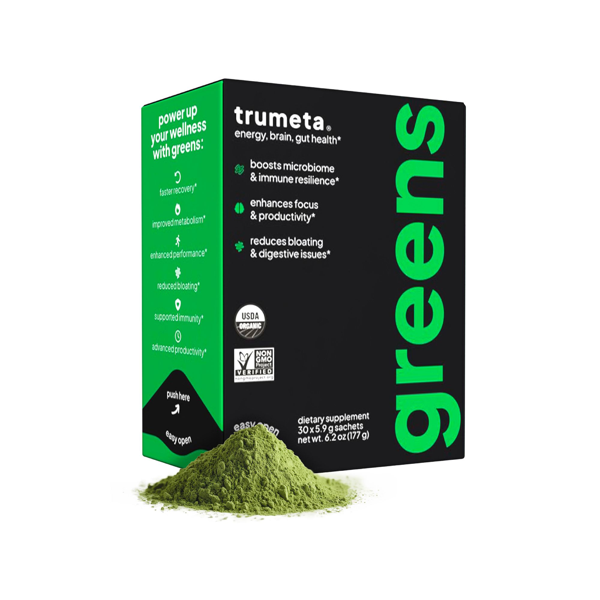 TRUMETA Greens Superfood Supplement - 30 Day Supply