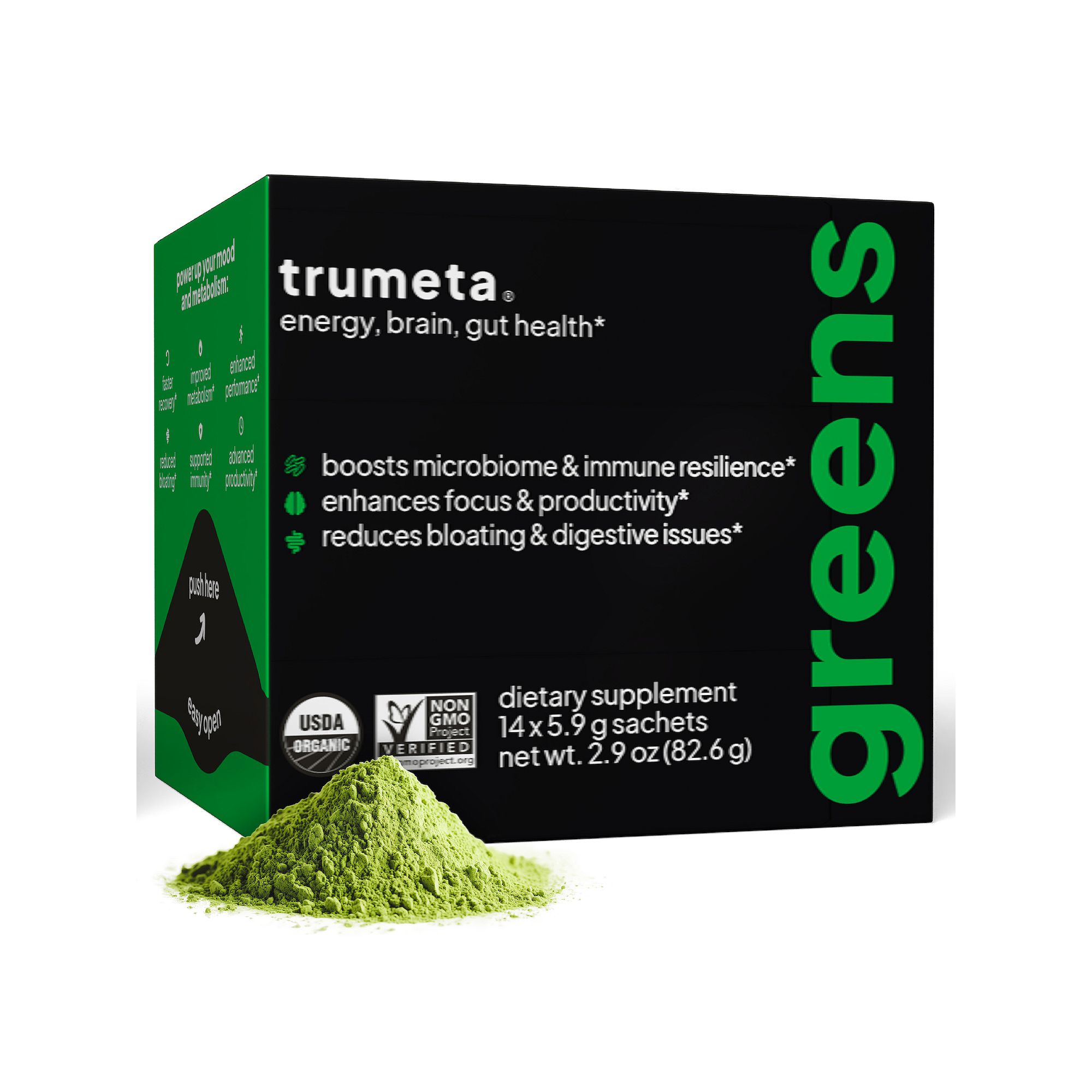 TRUMETA Greens Superfood Supplement - 14 Day Supply