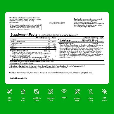 TRUMETA Greens Superfood Supplement - 14 Day Supply