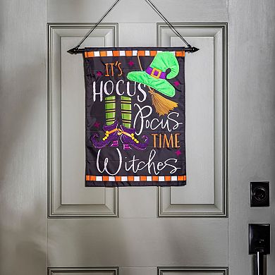 Evergreen Enterprises Hocus Pocus Time Garden Applique Flag