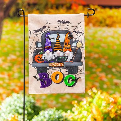 Evergreen Enterprises Spooky Truck Garden Burlap Flag