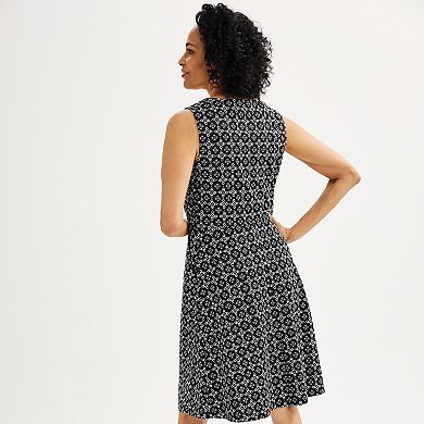 Women's Croft & Barrow® Sleeveless Y-Neck Ponte Dress