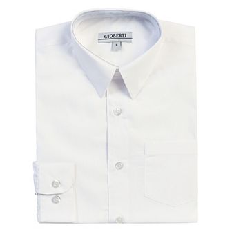Gioberti Kid's Long Sleeve Solid Dress Shirt