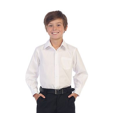 Gioberti Kid's Long Sleeve Solid Dress Shirt