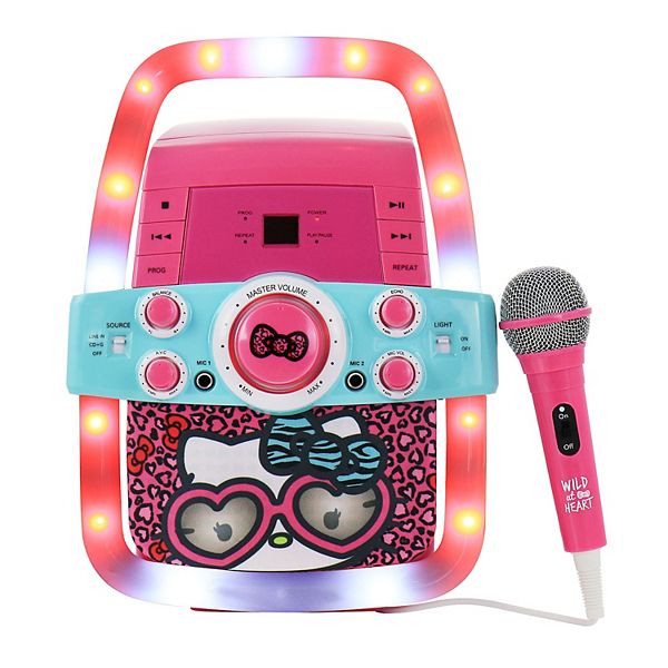 Hello Kitty Flashing Light Karaoke Machine with Microphone