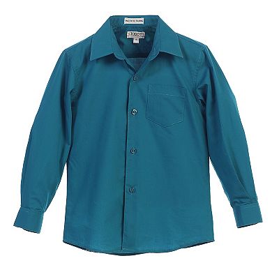 Gioberti Boy's Long Sleeve Solid Dress Shirt