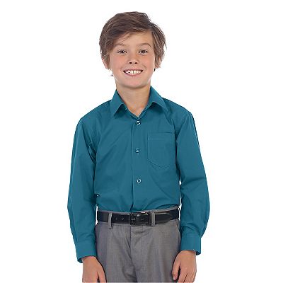 Gioberti Kid's Long Sleeve Solid Dress Shirt