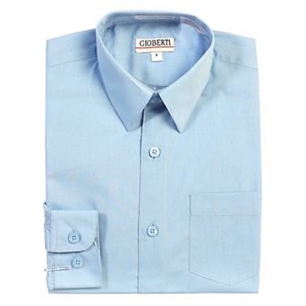 Gioberti Boy's Long Sleeve Solid Dress Shirt