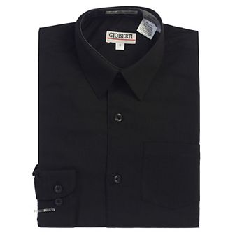 Gioberti Boy's Long Sleeve Solid Dress Shirt