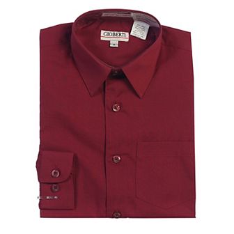 Gioberti Boy's Long Sleeve Solid Dress Shirt