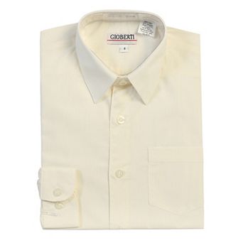 Gioberti Boy's Long Sleeve Solid Dress Shirt