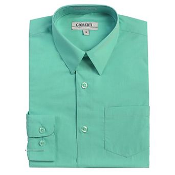Gioberti Boy's Long Sleeve Solid Dress Shirt