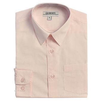 Gioberti Boy's Long Sleeve Solid Dress Shirt