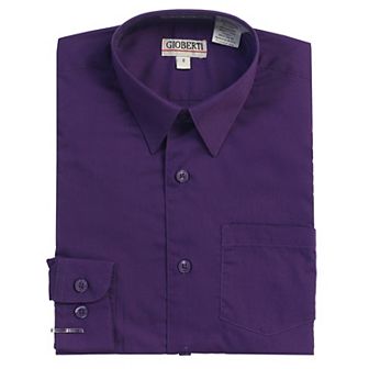 Gioberti Boy's Long Sleeve Solid Dress Shirt