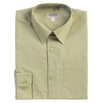 Gioberti Boy's Long Sleeve Solid Dress Shirt