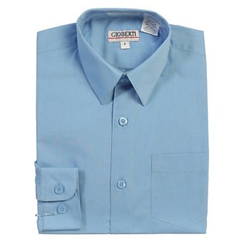 Gioberti Boy's Long Sleeve Solid Dress Shirt