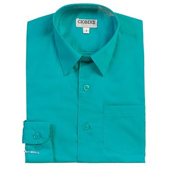Gioberti Boy's Long Sleeve Solid Dress Shirt