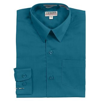 Gioberti Boy's Long Sleeve Solid Dress Shirt