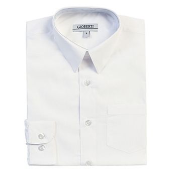 Gioberti Boy's Long Sleeve Solid Dress Shirt