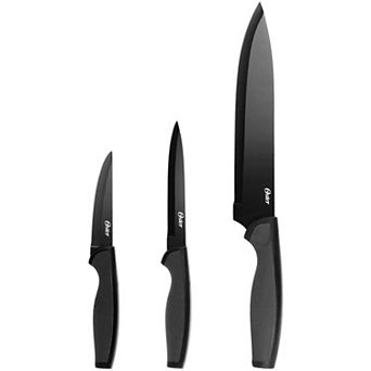 Oster Slice Craft 3 pc Stainless Steel Cutlery Set in Black