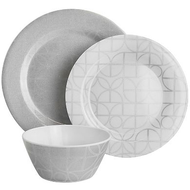 Laurie Gates California Designs Summer Bloom 12 Piece Melamine Dinnerware Set