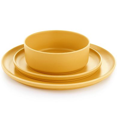 Gibson Home Canyon Crest 12 Piece Round Melamine Dinnerware Set