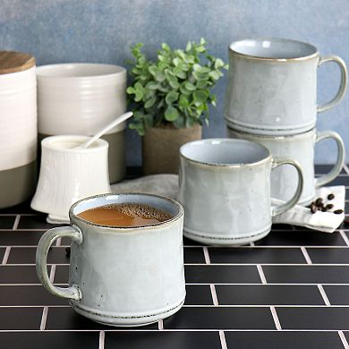 Gibson Home Picadelle 4 Piece 21oz Stoneware Mug Set