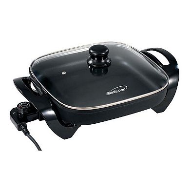 Brentwood 12 In. Electric Skillet with Glass Lid