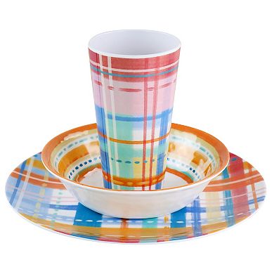 Laurie Gates California Designs Casablanca 12 Piece Melamine Dinnerware Set
