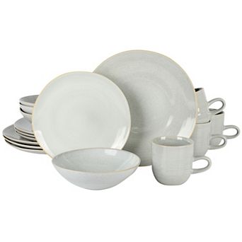 Laurie Gates Ravenna 16 pc Round Stoneware Dinnerware Set