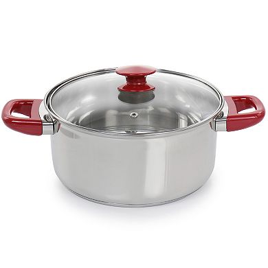 Gibson Home Crawson 7 Piece Stainless Steel Cookware Set