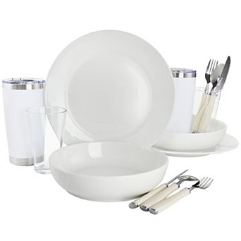 Gibson Home Nobella 14 pc Fine Ceramic Dinnerware Set