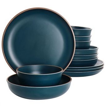 Gibson Home Rockabye 12 pc Melamine Dinnerware Set