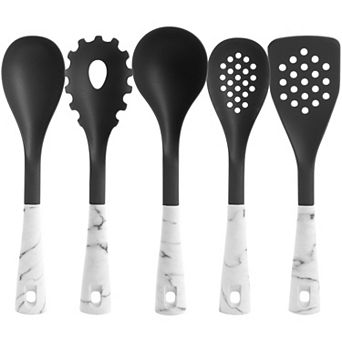 Oster 5 pc Nylon Kitchen Tool Set in White Marble