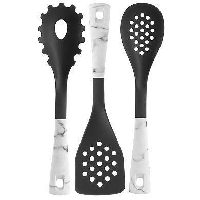 Oster 5 Piece Nylon Kitchen Tool Set in White Marble