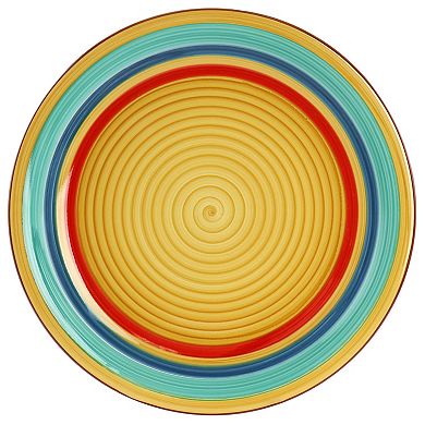 Gibson Home Rainbow 12 Piece Stoneware Dinnerware Set