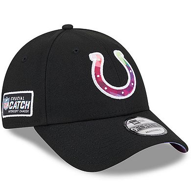 Men's New Era Black Indianapolis Colts 2023 NFL Crucial Catch 9FORTY Adjustable Hat