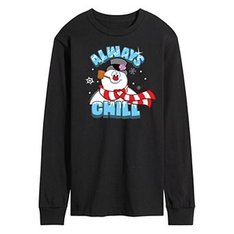 Men's Frosty The Snowman Always Chill Long Sleeve Tee