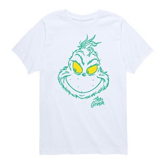 Boys 8-20 Dr. Seuss The Grinch Face Graphic Tee