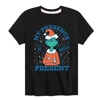 Boys 8-20 Dr. Seuss The Grinch My Presence Is Your Present Graphic Tee