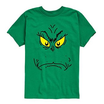 Boys 8-20 Dr. Seuss The Grinch Grumpy Face Graphic Tee